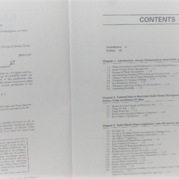 2002 Handbook of Solid Waste Management Tchobanoglous Kreith 2nd Edition - Picture 8 of 15